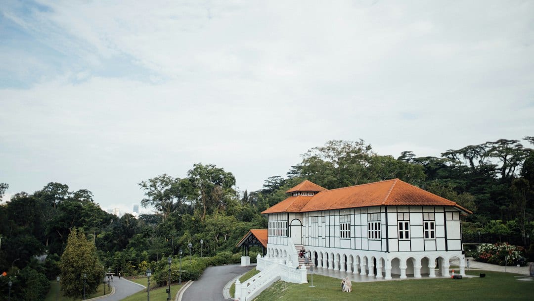 Singapore bungalow with lawn exterior