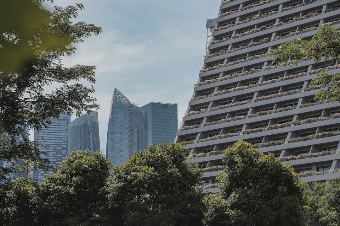 Modern new launch condominium facade in Singapore